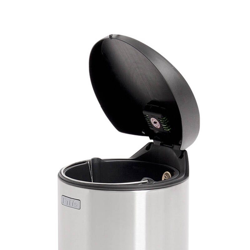 Th&ugrave;ng R&aacute;c inox Fitis Premium 12L - Tr&ograve;n đạp thấp - 3 M&agrave;u (Inox mờ, Trắng, Đen) - RPS1-901, RPS1-904, RPS1-903 image number null